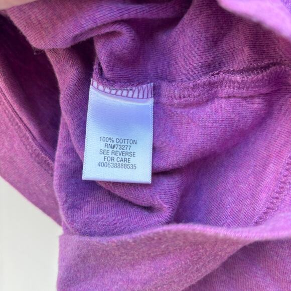 Croft & Barrow Purple Zipper Embellishment Shoulder Top, 100% Cotton, Size L - Picture 4 of 4